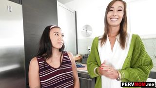Asian MILF stepmom Christy Love educates her clueless stepsiblings