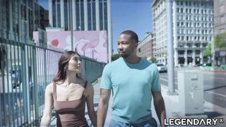 Sexy teen Mina Luxx takes a big black cock in this interracial sex video