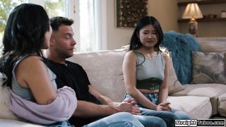 Couples domination sexvid did the trick to get asian to join