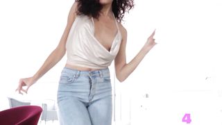 Petite curly Layla Balan posing naked and Asian teen posed for Playboy