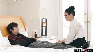 Disabled 18yo guy visited by his mature teacher Dana Vespoli