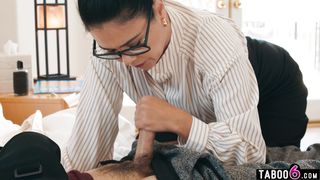 Disabled 18yo guy visited by his mature teacher Dana Vespoli