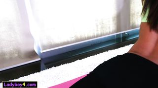 Perfect ass big cock Thai femboy Creamy butt plugged and fucked