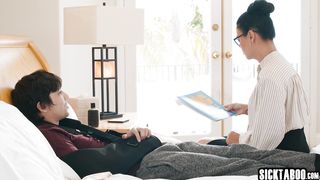Surprise pussy fucking by horny Asian big tits MILF teacher Dana Vespoli
