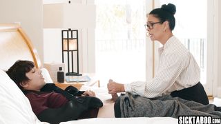 Surprise pussy fucking by horny Asian big tits MILF teacher Dana Vespoli