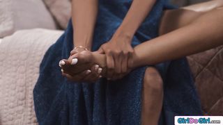 Asian and ebony bffs virginity pact is being put into action