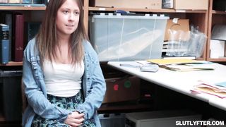 Shoplifter Alexia Anders in the middle of a sticky situation