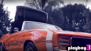 Amazing babes with amazing big tits and hot big ass washed amazing vehicles