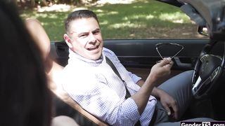 I picked up a hot and horny asian trans woman with a hardon