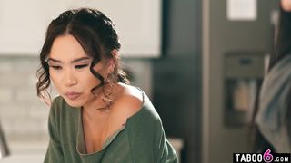 Stepuncle fucks Asian teen stepdaughter as soon as she arrived