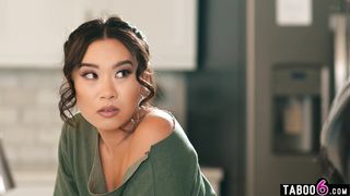 Stepuncle fucks Asian teen stepdaughter as soon as she arrived