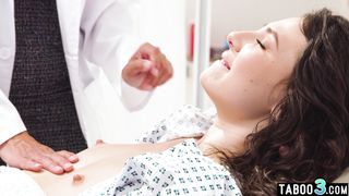 Lesbian asian mature doctor Dana Vespoli examining her naughty teen patient