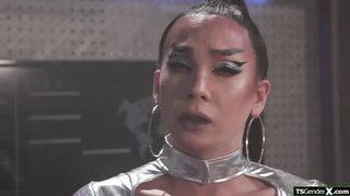 After 500 years asian trans alien Kasey Kei is horny as fuck