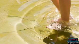 Mixed race petite Asian babe Alexandra Young solo softcore video