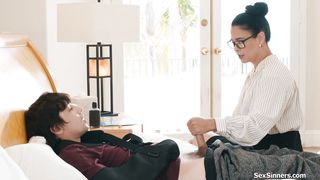 Mature asian teacher gives student a really HELPING HANDjob