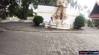 Bubble butt Thai girlfriend day out and horny sex once back home
