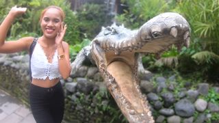 Animal park visit and sex at home with big ass Thai girlfriend