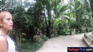 Animal park visit and sex at home with big ass Thai girlfriend