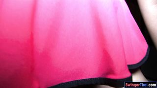 Mature amateur BBW Thai woman sex in POV with a white customer