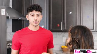 Slutty Asian stepsis celebrates fourth of July by riding stepbro