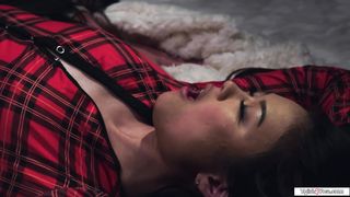 Im cozying up to my hard cock small tit shemale gf Kasey Kei