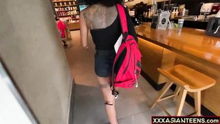 Perfect ass Thai teen amateur POV fuck after a mall pickup