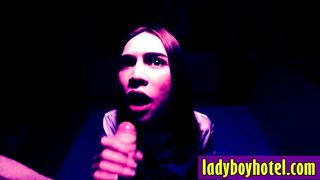 Thai ladyboy enjoyed rough ass fucking by perverted big dick white tourist