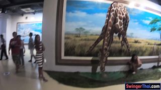 Big ass Thai amateur girlfriend museum visit and fuck at home