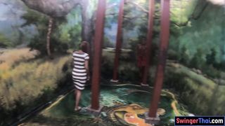 Big ass Thai amateur girlfriend museum visit and fuck at home