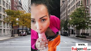 Naughty amateur Thai MILF Joon Mali welcomes her big cocked fan at Thailand