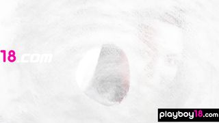 Petite all natural asian MILF Chloe Rose reveals her exotic pierced pussy