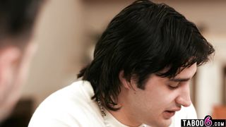 Stepson and stepdad DP mature stepmom after a blindfolded massage