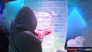 Thai girlfriend gives her white boyfriend a footjob and more