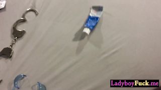 Big tits Asian femboy gets fucked in asshole by perverted white tourist