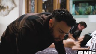 Big tits Asian Ember Snow tricked big dick strangers into dangerous sex