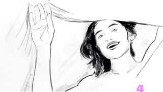 Sexy Angel Constance exposed hot body and Asian enjoyed hot striptease