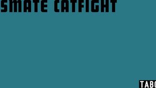 Ebony teen Rhae Woods confronts her petite asian classmate Bianca Bangs