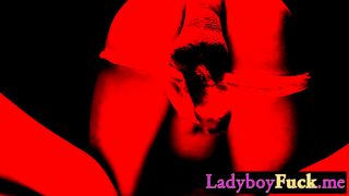 Big tits Asian femboy giving a hot blowjob before hot ass finger fucking