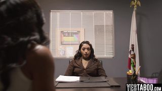 Asian therapist has interracial threesome with her ebony client