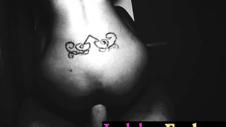 Busty Asian tranny masturbates before anal sex with big cock white tourist