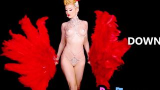 Stunning Asian babe exposed hot body before black teen exposed big booty