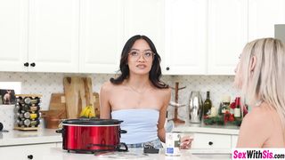 Petite Asian girl getting fucked hard by her naughty big dick stepbrother