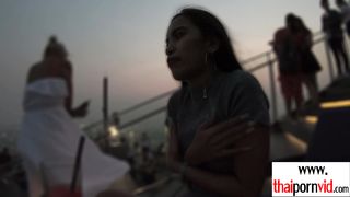 Naughty amateur Thai teen Cherry masturbating in front of her perv lover