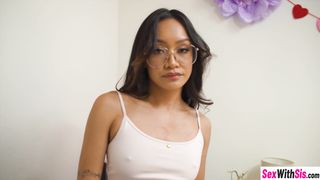 Petite Asian having rough threesome sex and hot babe enjoyed hardcore sex