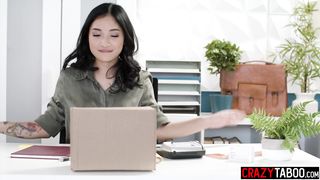 Big ass Asian Avery Black & Helena Locke lesbian strap on office action