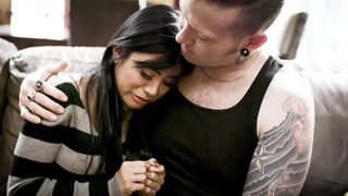 Crying Asian teen consoled and pounded by BFs horny evil stepbro