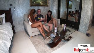 Hot amateur Thai teen Cherry surprising her big white cocked boyfriend