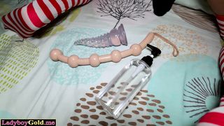 Adorable amateur Thai ladyboy teen Isabella fucked bareback by a farang