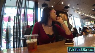 Sexy Thai MILF amateur picked up in a mall for a fuck on video