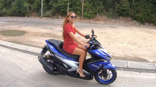 Motobike ride for Thai girlfriend and horny homemade hardcore sex
